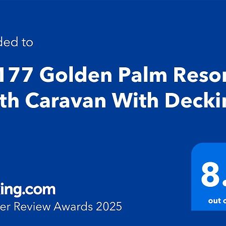 Pg177 Golden Palm Resort 8 Berth Caravan With Decking Чапел-Сент-Леонардс Экстерьер фото